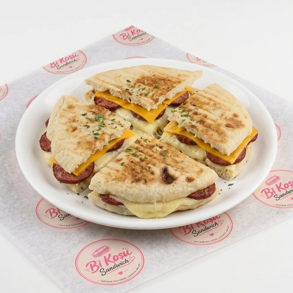 Bazlama Cheddar & Kaşar & Sucuklu Tost