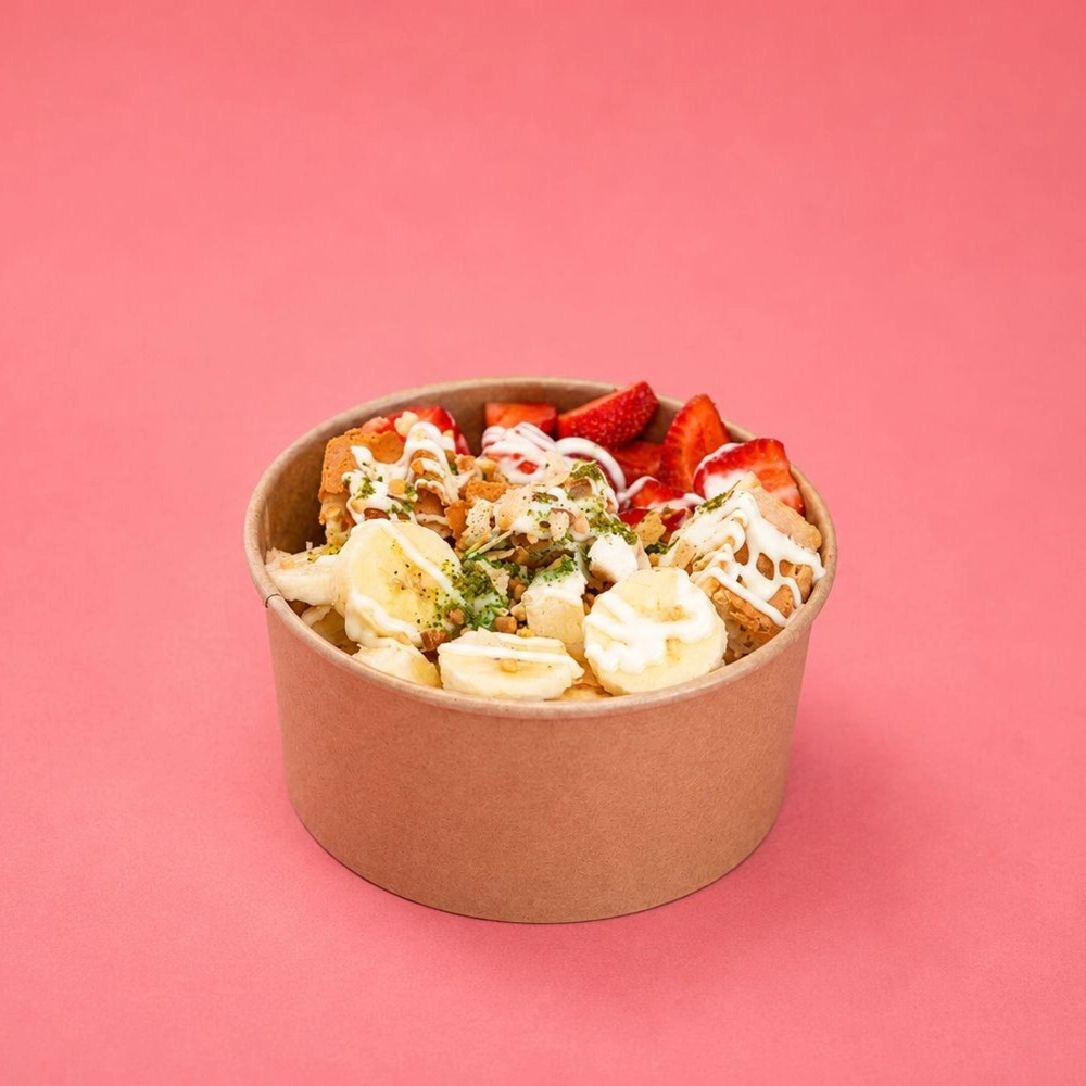 Waffle Bowl Beyaz - Karamel Çikolatalı