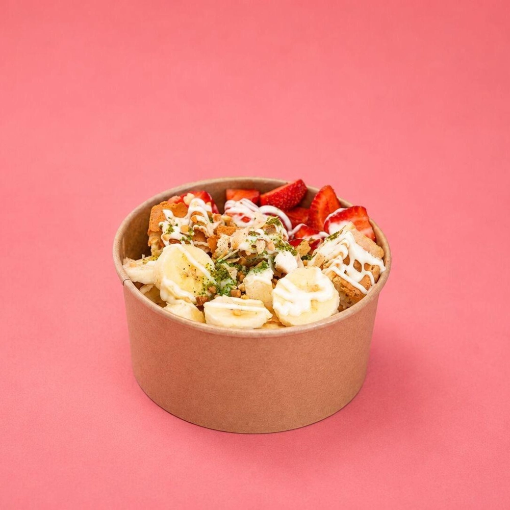 Waffle Bowl Frambuazlı Muzlu