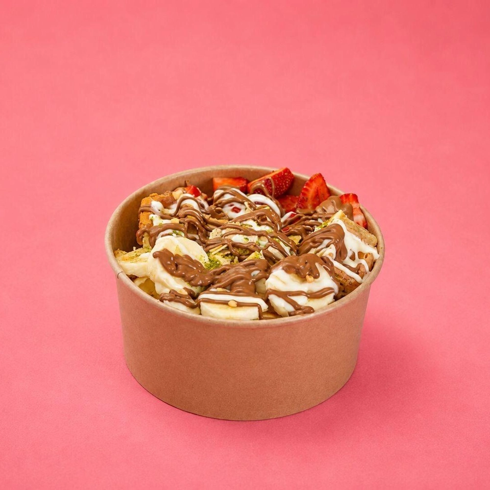 Waffle Bowl Muzlu Sütlü Çikolatalı